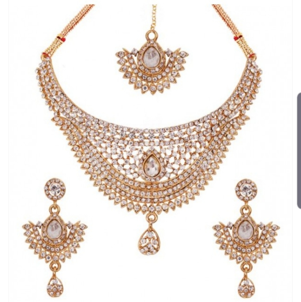 SOLD🚫Gold and diamond necklace kundan set